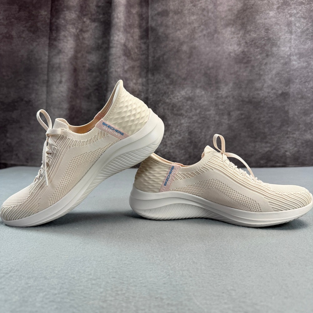 Skechers Slip-ins Ultra Flex 3.0 Brilliant Path Natural Cream Shoes 149710 7.5 - Picture 10 of 12